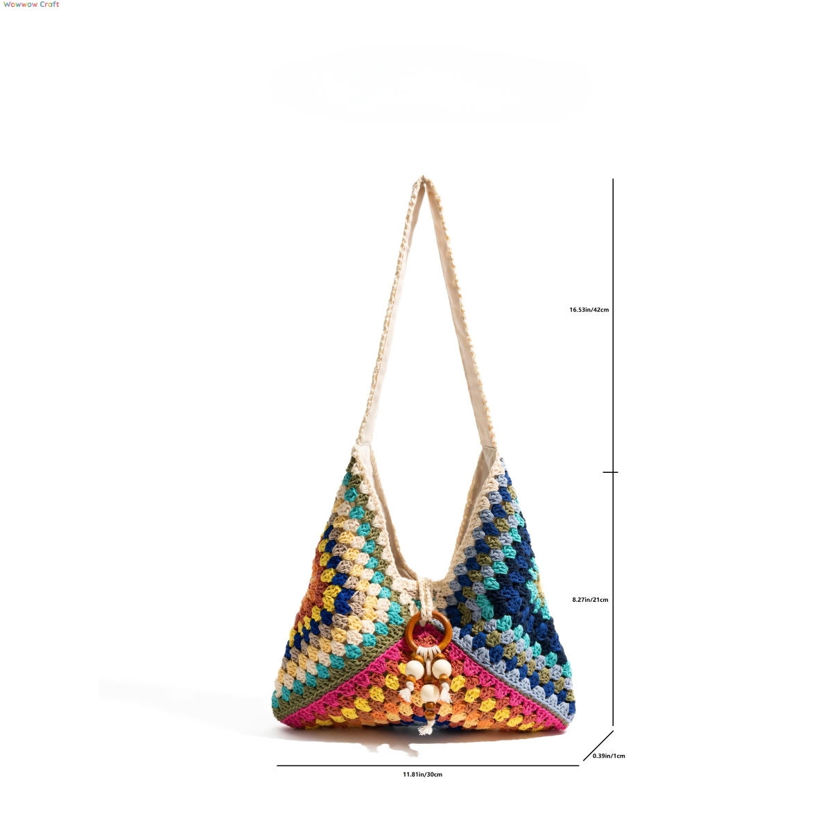 Shoulder Bags,Totes,Crochet Bags,Colorful Handmade Crochet Bag - Crochet Shoulder Bag